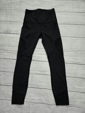 Lululemon Black High-Waist Mesh Panel Leggings Size 4